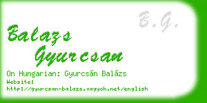 balazs gyurcsan business card
